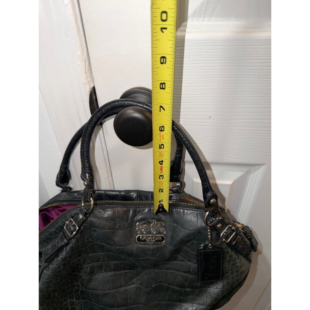 Coach Madison Croc Embossed Leather Sophia Satchel - Gem
